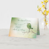 Voor neef Bird op Branch Nice dacht aan jou Kaart (Gele Bloem)