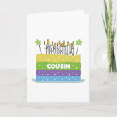 Voor neef Cake en Candles Happy Birthday Kaart (Voorkant)