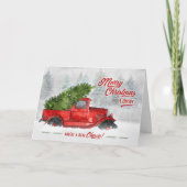 voor Neef  Classic Truck Kerstmis Feestdagen Kaart (Voorkant)