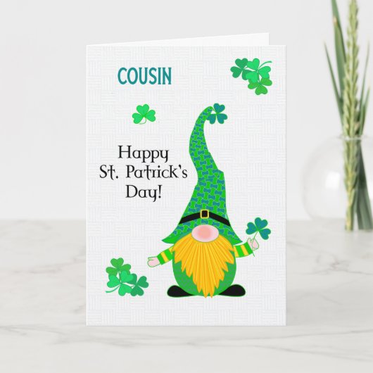 Voor neef St. Patrick's Fun Leprechaun Kaart (Voorkant)
