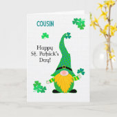 Voor neef St. Patrick's Fun Leprechaun Kaart (Gele Bloem)