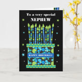 Voor neefje verjaardagstaart met kaarsen Kaart (Gele Bloem)