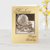 Voor Nephew, een traditionele verjaardagskaart Kaart (Gele Bloem)