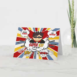 voor Nephew Get Well Boy Superheld Comic Book Kaart