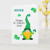 Voor Nephew St Patrick's Fun Leprechaun Kaart (Gele Bloem)