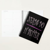 voor Nerds zwart met fancy tekst Planner (Display)
