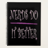 voor Nerds zwart met fancy tekst Planner (Voorkant)