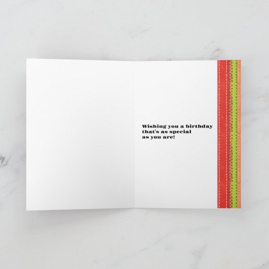 Voor nicht aangepaste leeftijd verjaardagstaart Ka Kaart (Binnen)