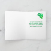 Voor nicht St Patrick's Shamrocks Groene cheques Kaart (Binnen)
