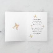 Voor nichtje, Verjaardag met gouden vlinders Kaart (Binnen)
