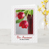 voor Niece Joyeux Anniversaire French Birthday Kaart (Gele Bloem)