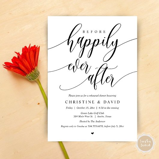 Voor nog lang en gelukkig na het repetitiediner kaart