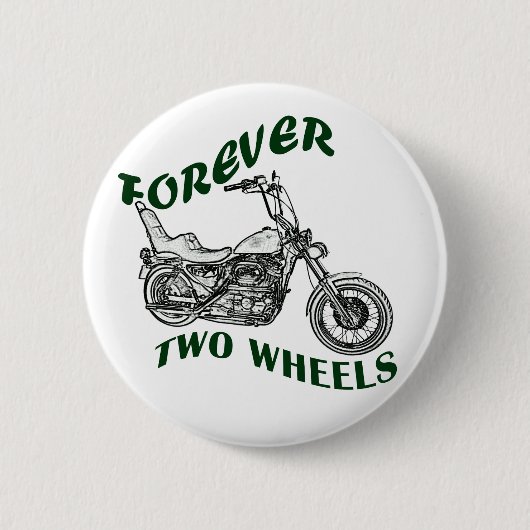 Voor nog twee wieltjes - fietser ronde button 5,7 cm (Voorkant)