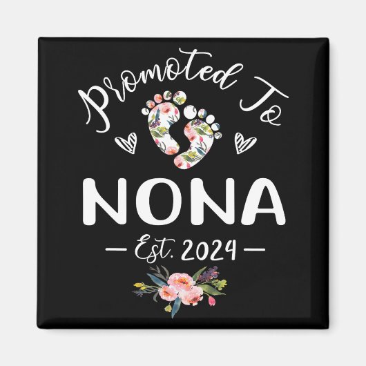 Voor Nona Est 2024 Bloem Moederdag Magneet (Voorkant)