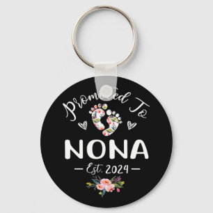 Voor Nona Est 2024 Bloem Moederdag Sleutelhanger