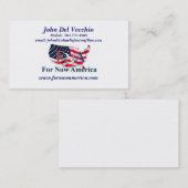 Voor nu Amerika John Del Vecchio Visitekaartje (Voorkant / Achterkant)