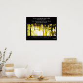 "Voor nu zien we door een donker glas Poster" Poster (Keuken)