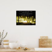 "Voor nu zien we door een donker glas Poster" Poster (Keuken)