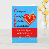 Voor Nurse Day met zorg en hart Kaart (Gele Bloem)