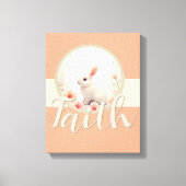 Voor Nursery Creamy White Bunny Canvas Afdruk (Voorkant)