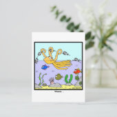 Voor: Octopus cartoon Briefkaart (Staand voorkant)