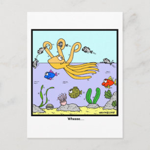Voor: Octopus cartoon Briefkaart