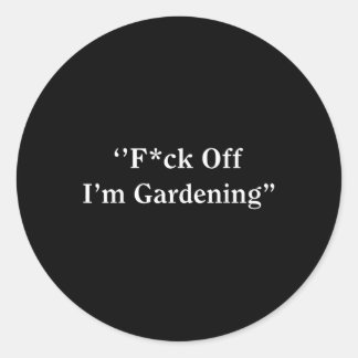 Voor off in tuinieren ronde sticker