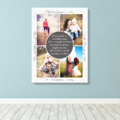 voor Oma 4 Foto Naam en Bericht Aandenken Canvas Afdruk (Insitu (Houten vloer))