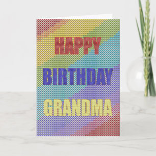 Voor oma, een kruiskopkaart voor geboortedag kaart