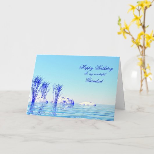 Voor oma, een vreedzame waterverjaardagskaart kaart (Gele Bloem)