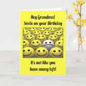 Voor oma, lach op je verjaardag! kaart (Gele Bloem)