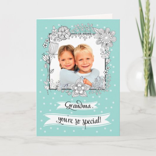 Voor oma op Moederdag. Aangepaste fotokaart Kaart (Voorkant)