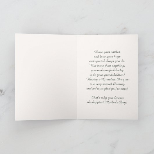 Voor oma op Moederdag. Aangepaste fotokaart Kaart (Binnen)