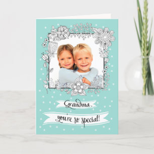 Voor oma op Moederdag. Aangepaste fotokaart Kaart