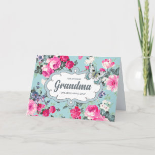 Voor oma op Moederdag.  Rozen Kaart