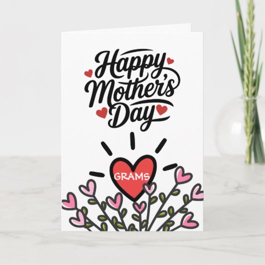 Voor Oma op Moederdag Tuin van Liefde Kaart (Voorkant)