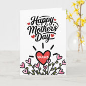 Voor Oma op Moederdag Tuin van Liefde Kaart (Gele Bloem)