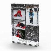 Voor oma | Rustieke Sneeuwkerstboom Fotoblokken (Rechts)