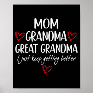 Voor oma van kleinkinderen moeder oma overgrootmoe poster