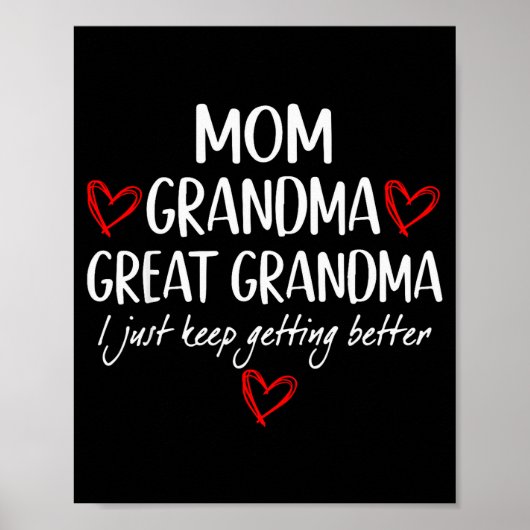 Voor oma van kleinkinderen moeder oma overgrootmoe poster (Voorkant)