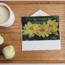 Voor oma Yellow Dahlias Floral Moederdag