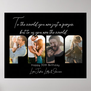 Voor ons bent u de wereld papa Photo Collage Poste Poster