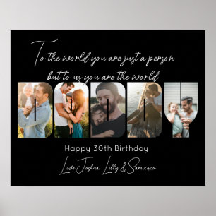 Voor ons bent u het World Daddy Photo Collage Post Poster