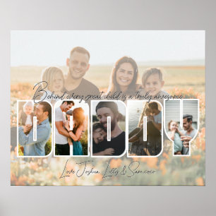 Voor ons bent u het World Daddy Photo Collage Post Poster