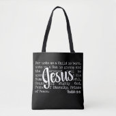 VOOR ONS Christelijke Jesaja JEZUS KERST Tote Bag (Voorkant)