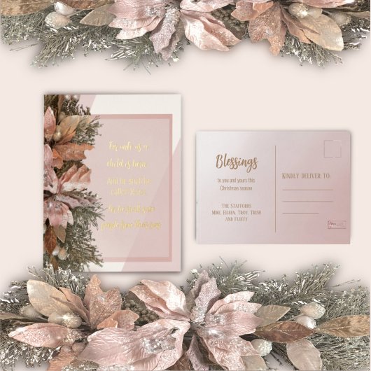 Voor Ons Een Kind Is Geboren Folie Post Kaart