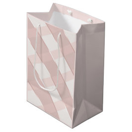 Voor ons een kind roze streep medium cadeauzakje