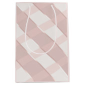 Voor ons een kind roze streep medium cadeauzakje (Voorkant)