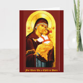 Voor ons is een kind geboren feestdagen kaart (Voorkant)