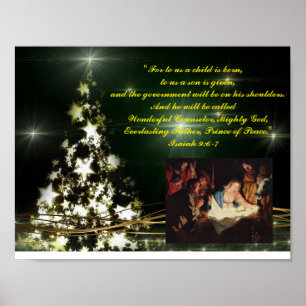 Voor ons is een kind geboren in Isaiah Poster